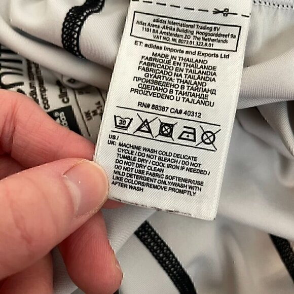 ADIDAS TechFit Printed Capri Leggings Climalite Pink Black Geo Geometric Active - Picture 11 of 14